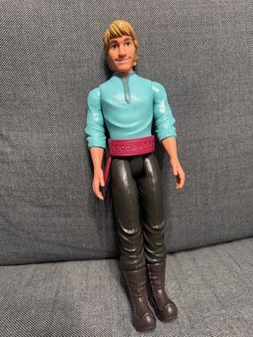 Disney Kristoff Figure - Teal Shirt, Pink Sash, Black Pants, Brown Boots